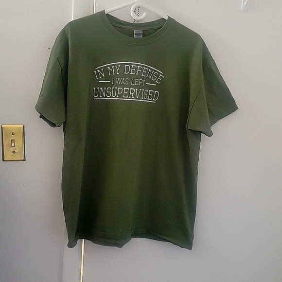 Mens in my defense I was left unsupervised tee custom design - Picture 2 of 9